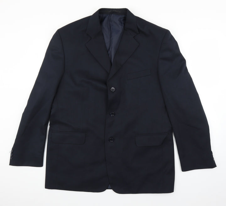 SAVATINI Mens Blue   Jacket Suit Jacket Size 42