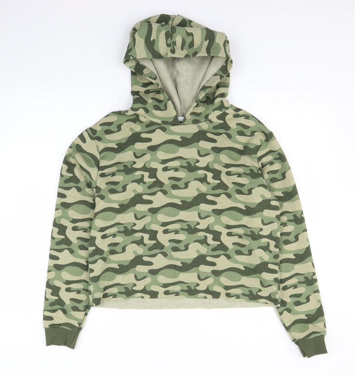Candy Girls Green Camouflage Pullover Jumper Size 16 Years