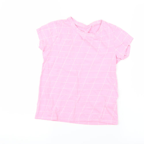 NEXT Girls Pink Check  Basic Blouse Size 8 Years