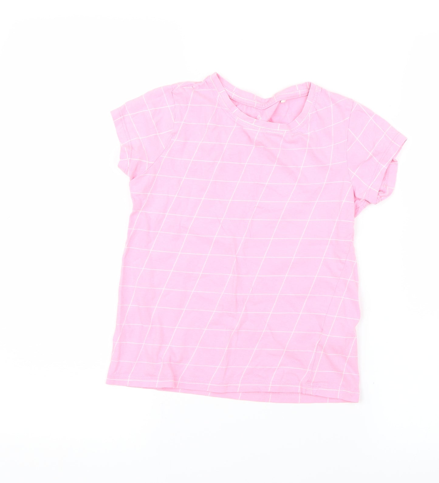NEXT Girls Pink Check  Basic Blouse Size 8 Years