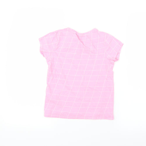 NEXT Girls Pink Check  Basic Blouse Size 8 Years