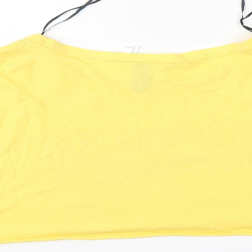 Divided Womens Yellow   Cropped T-Shirt Size M