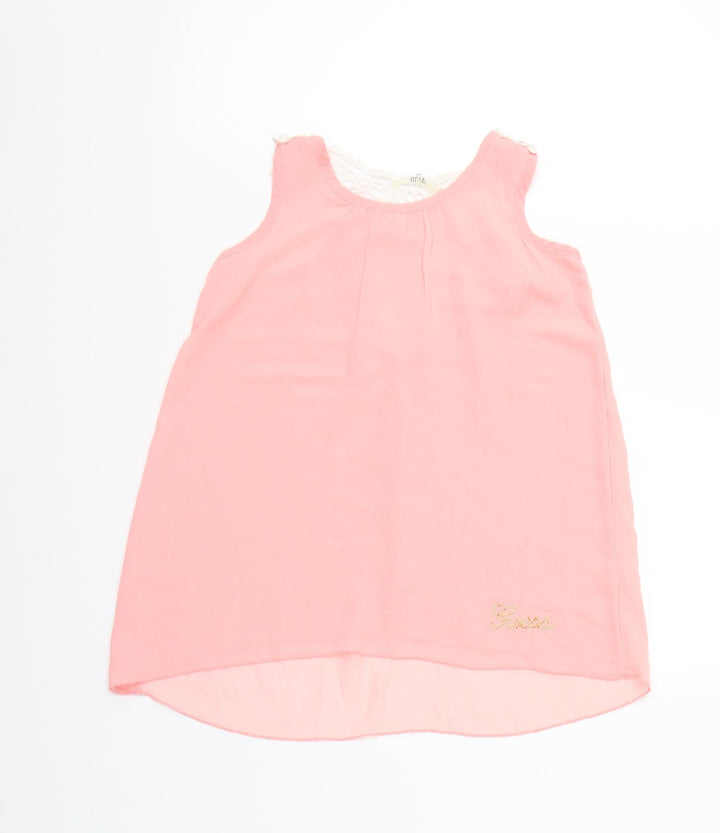 GUESS Girls Pink Basic Blouse Size 10-11 Years