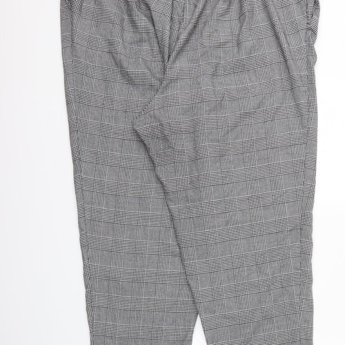 NEWLOOK Womens White Check  Cargo Trousers Size 24 L27 in