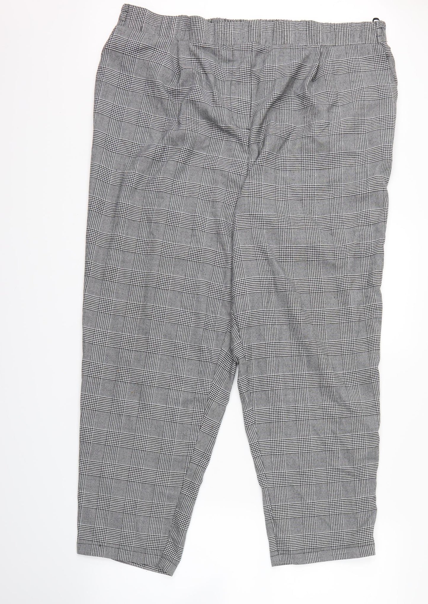 NEWLOOK Womens White Check  Cargo Trousers Size 24 L27 in