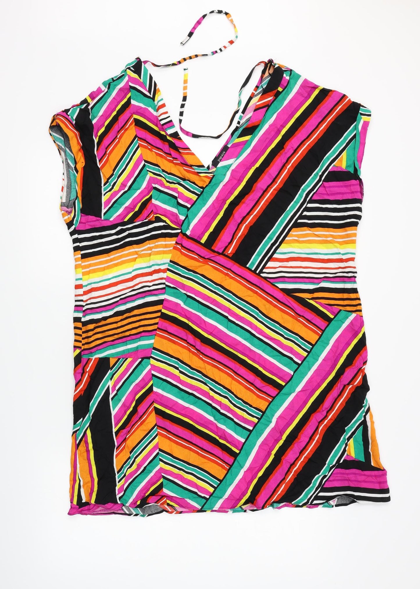 Matalan Womens Multicoloured Striped  Basic Blouse Size 18