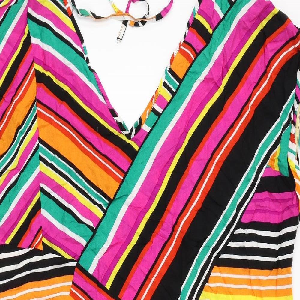 Matalan Womens Multicoloured Striped  Basic Blouse Size 18