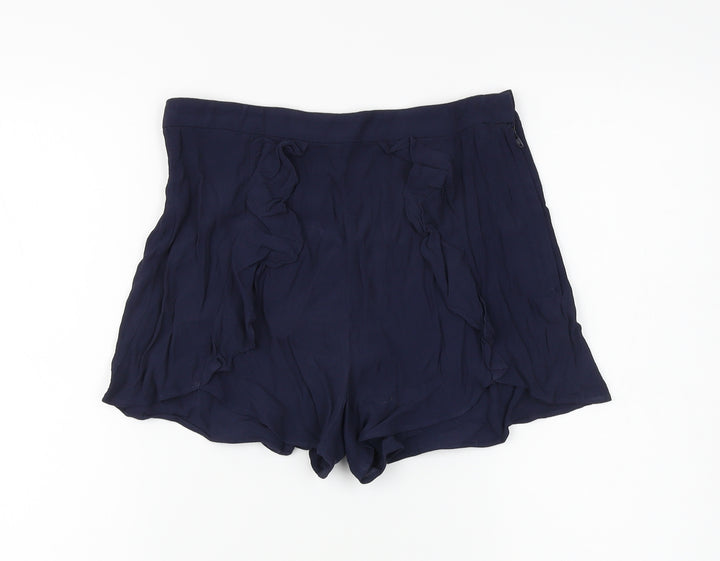 H&M Womens Blue Hot Pants Shorts Size 34