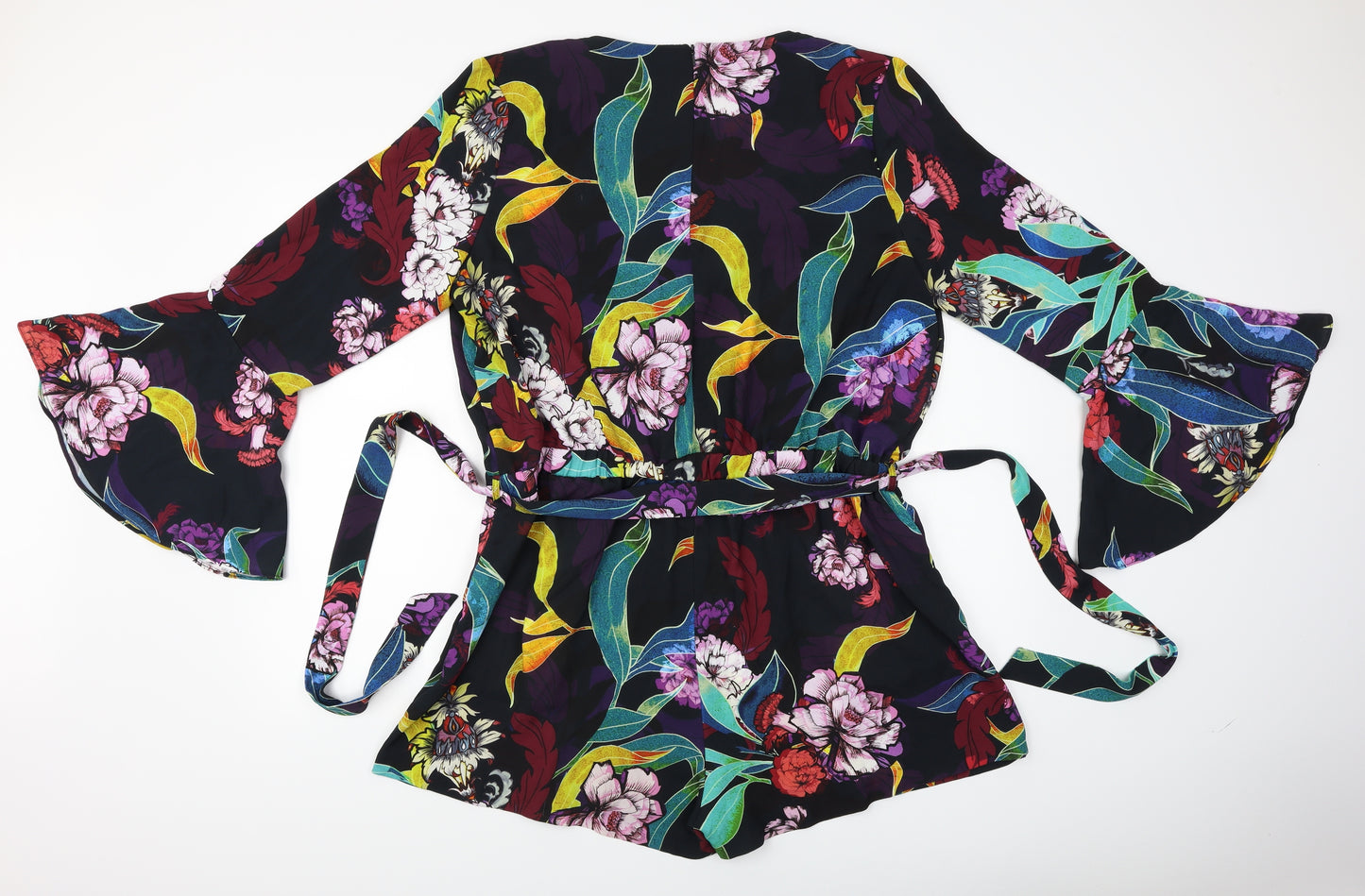 River Island Womens Multicoloured Floral  Playsuit One-Piece Size 18