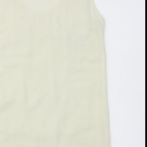 Matalan Womens Ivory Geometric Chiffon Basic Tank Size 12