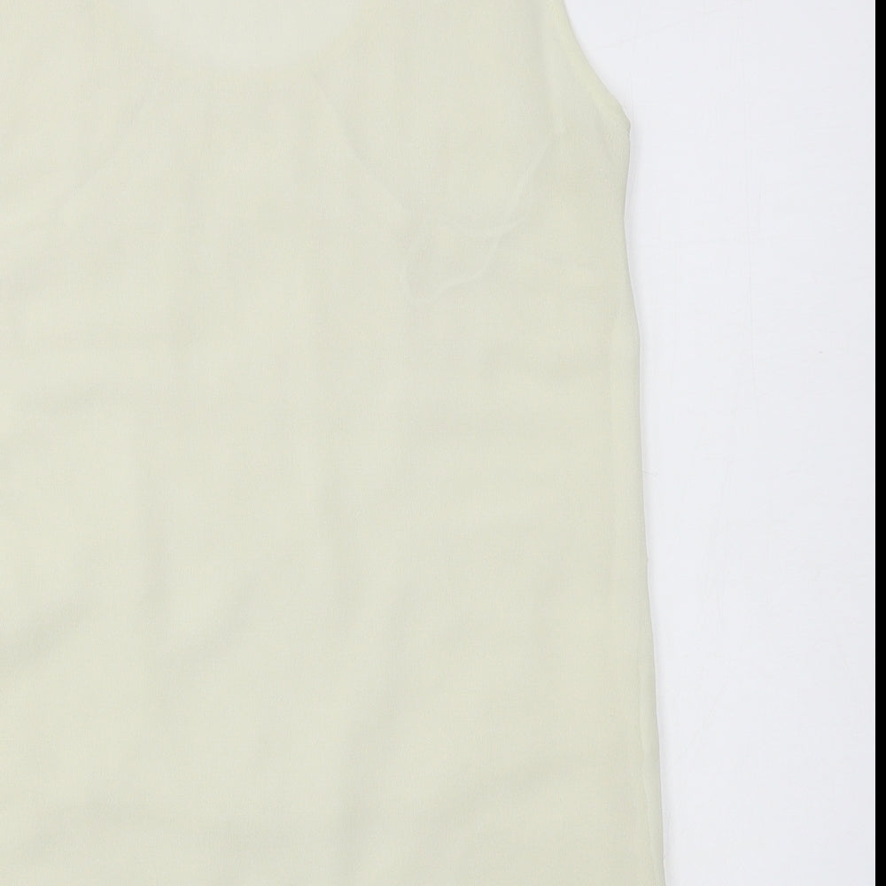 Matalan Womens Ivory Geometric Chiffon Basic Tank Size 12