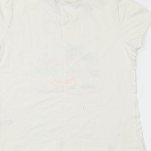 George Girls Ivory   Basic T-Shirt Size 9-10 Years
