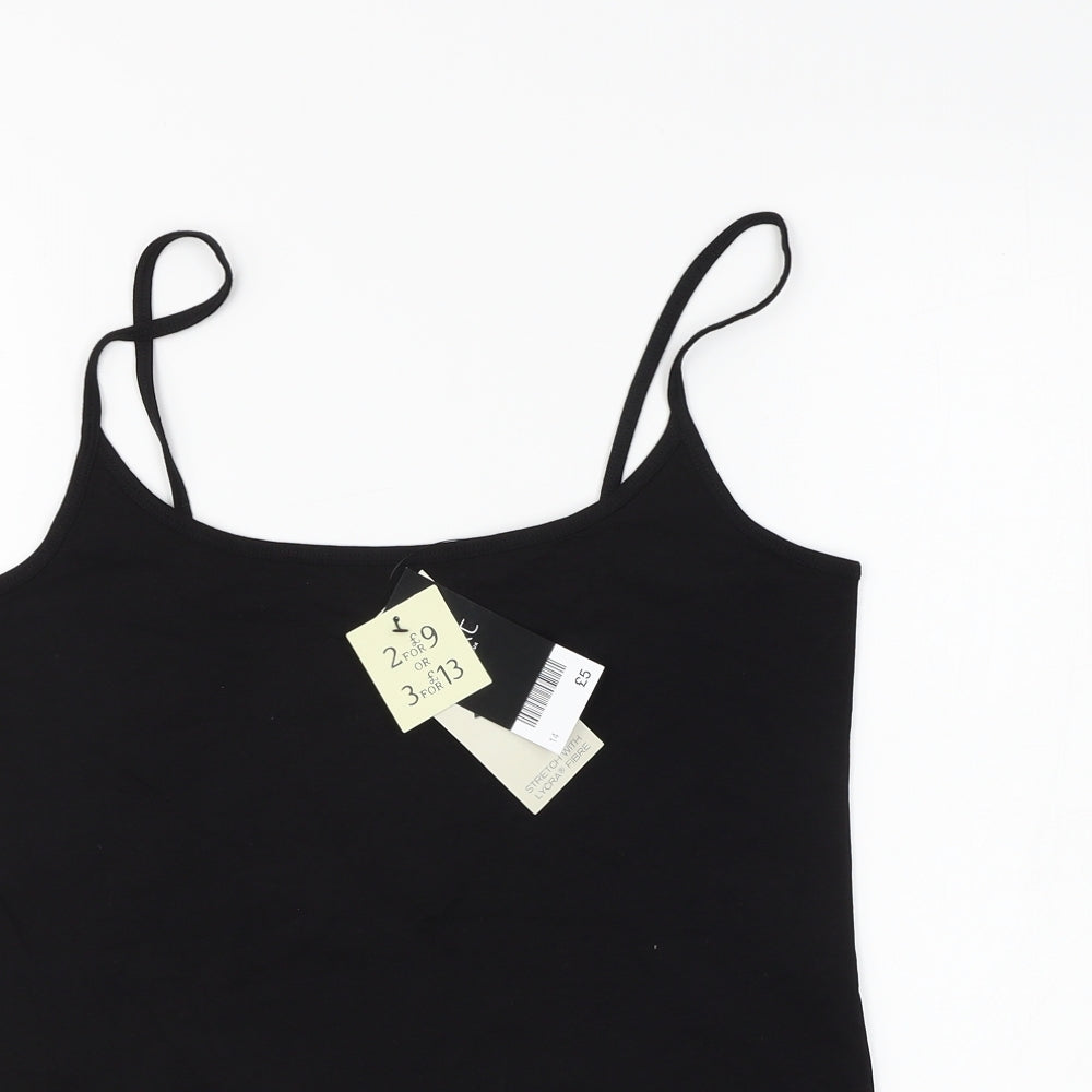 NEXT Womens Black  Denim Basic Tank Size 14