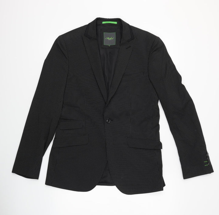 Method Mens Black Striped Jacket Blazer Size 38