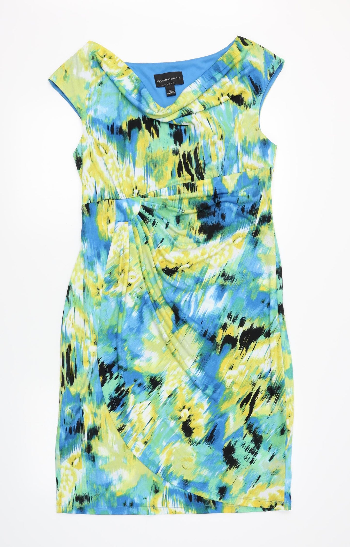 Connected Womens Multicoloured Geometric  Shift  Size 12