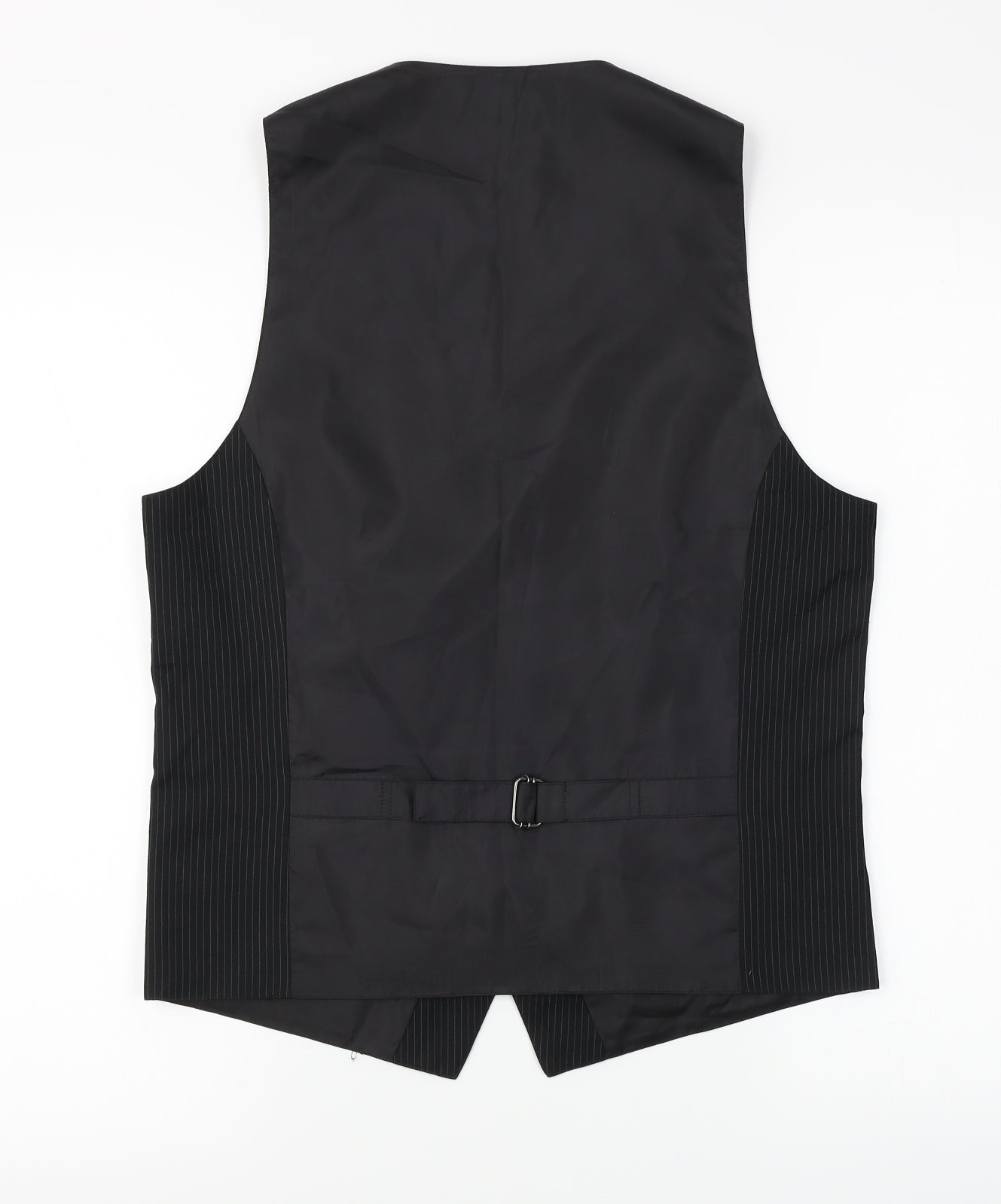 H&M Mens Black Striped   Suit Waistcoat Size 38