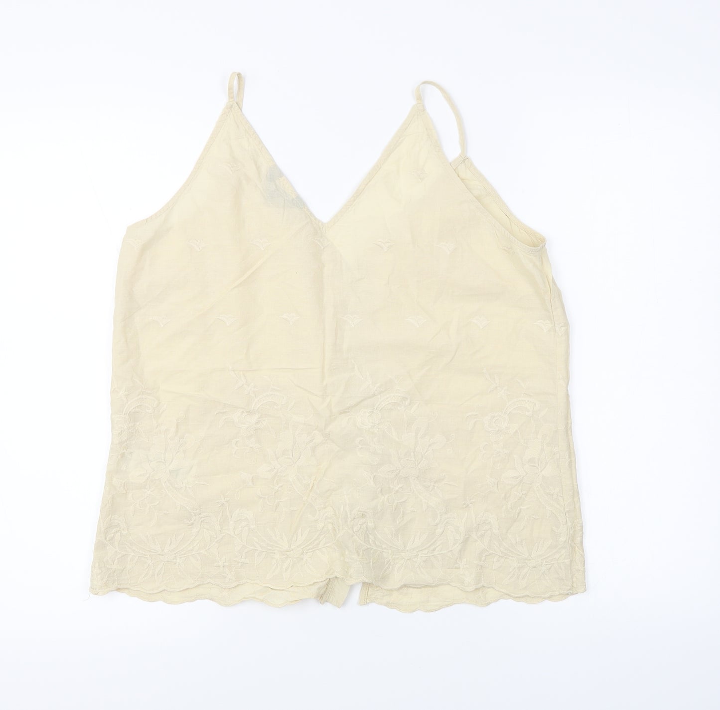 New Look Womens Beige Floral  Basic Tank Size 10