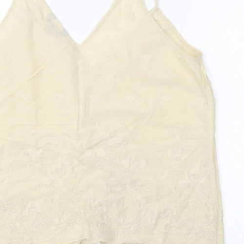New Look Womens Beige Floral  Basic Tank Size 10