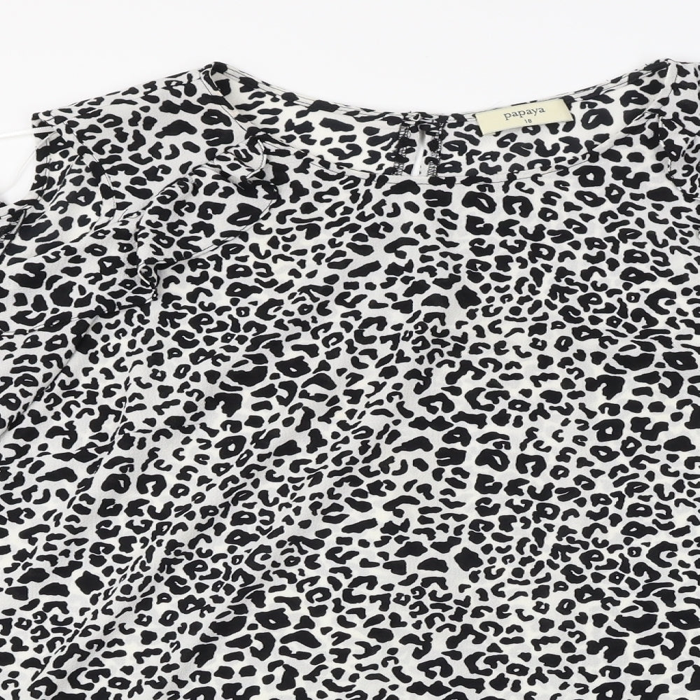 Matalan Womens Multicoloured Animal Print  Basic Blouse Size 18