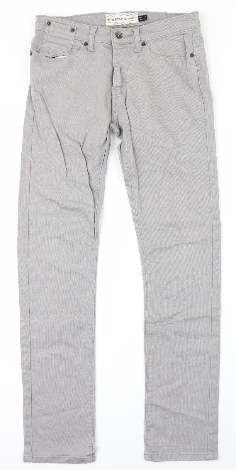 Topman Mens Grey   Skinny Jeans Size 30 L29 in
