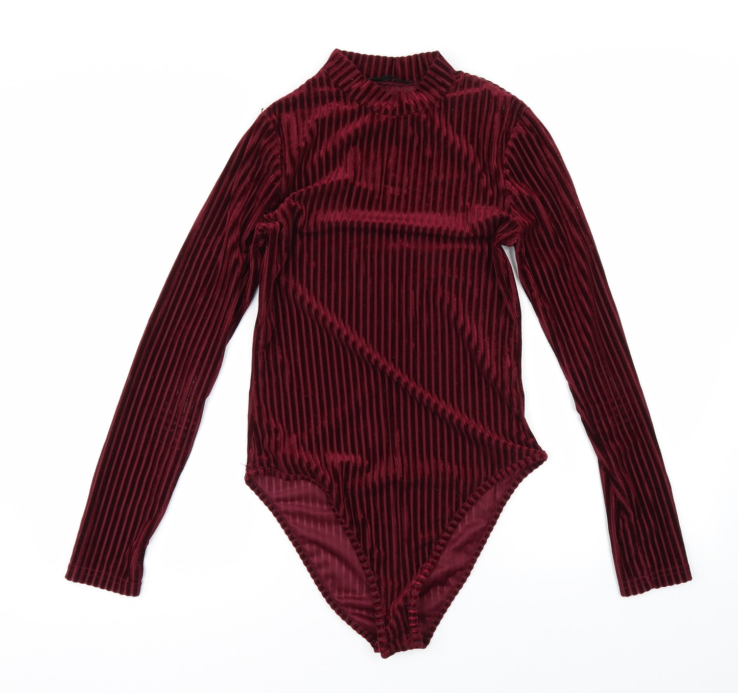 SheIn Womens Red Striped  Bodysuit One-Piece Size S