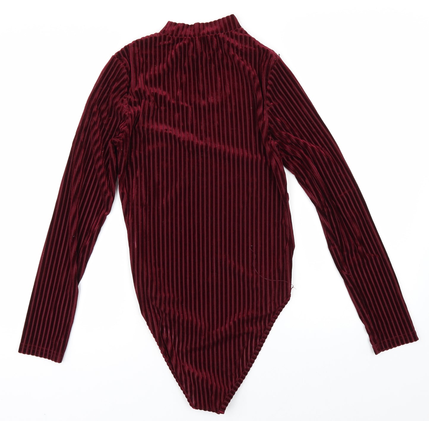 SheIn Womens Red Striped  Bodysuit One-Piece Size S