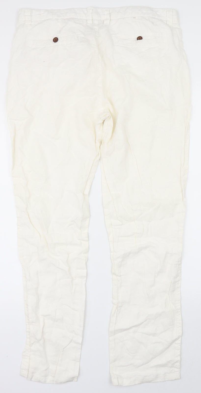Denim Co. Mens White   Trousers  Size 36 L29 in