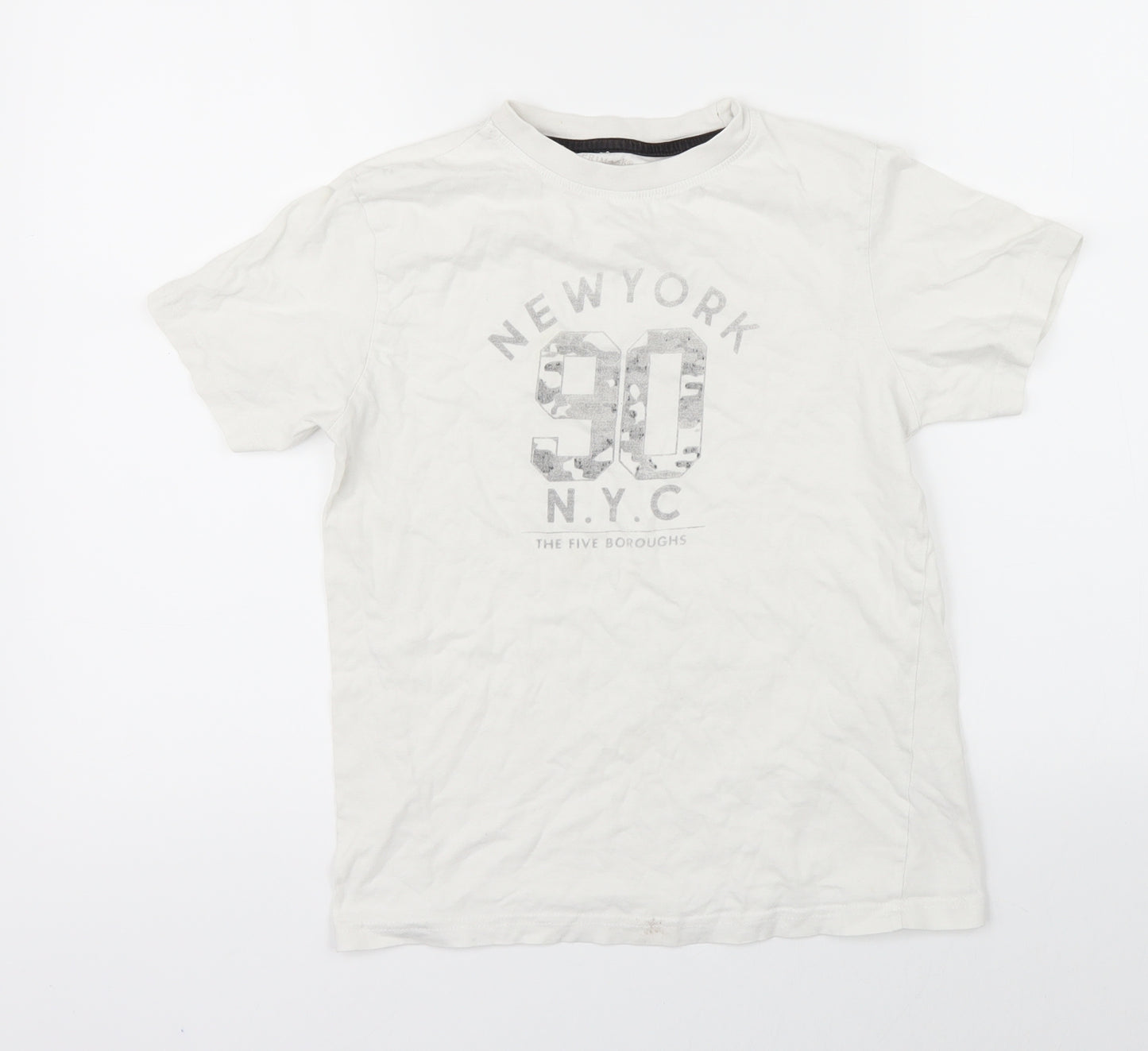 Primark Boys White   Basic T-Shirt Size 9-10 Years