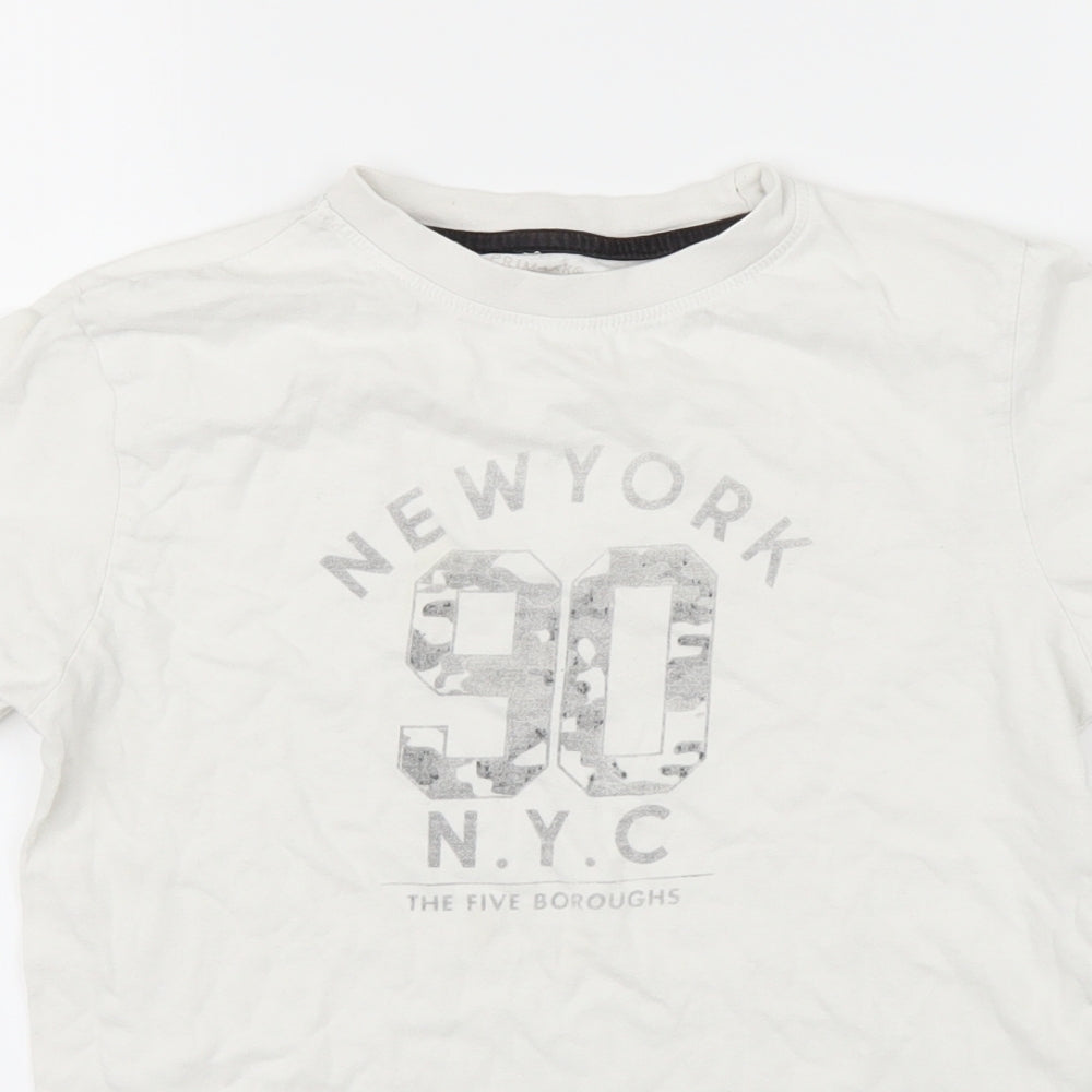Primark Boys White   Basic T-Shirt Size 9-10 Years