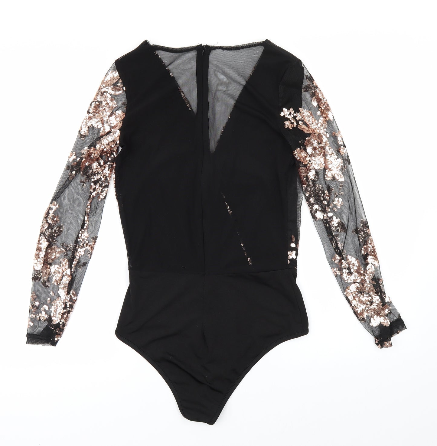Primark Womens Black Floral  Bodysuit Outfit/Set Size S