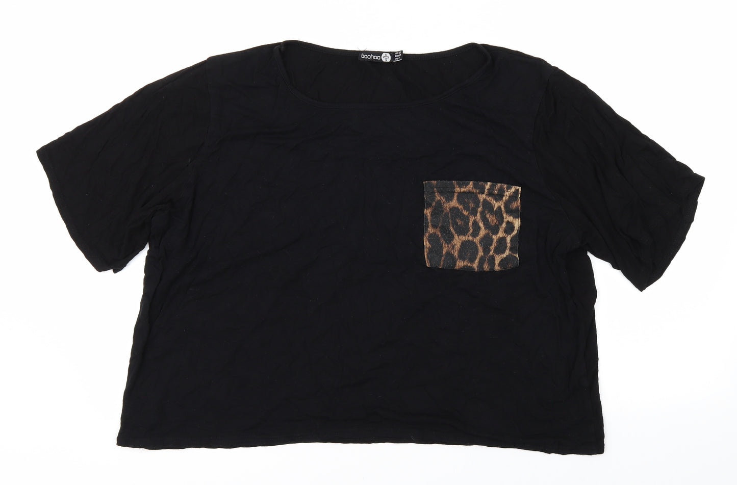 Boohoo Womens Black   Basic T-Shirt Size 22