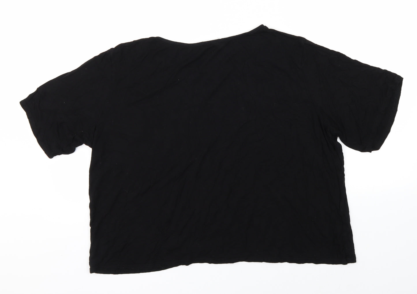 Boohoo Womens Black   Basic T-Shirt Size 22