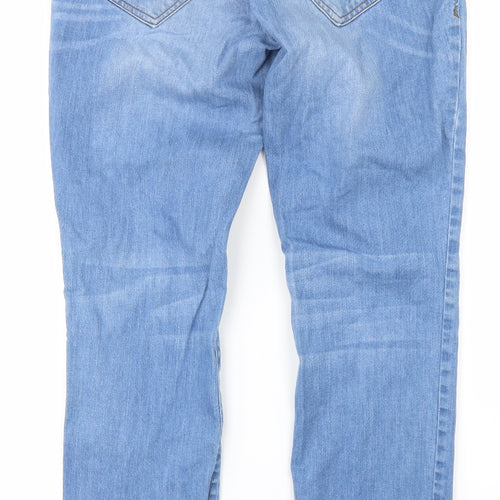 Dorothy Perkins Womens Blue  Denim Straight Jeans Size 12 L30 in