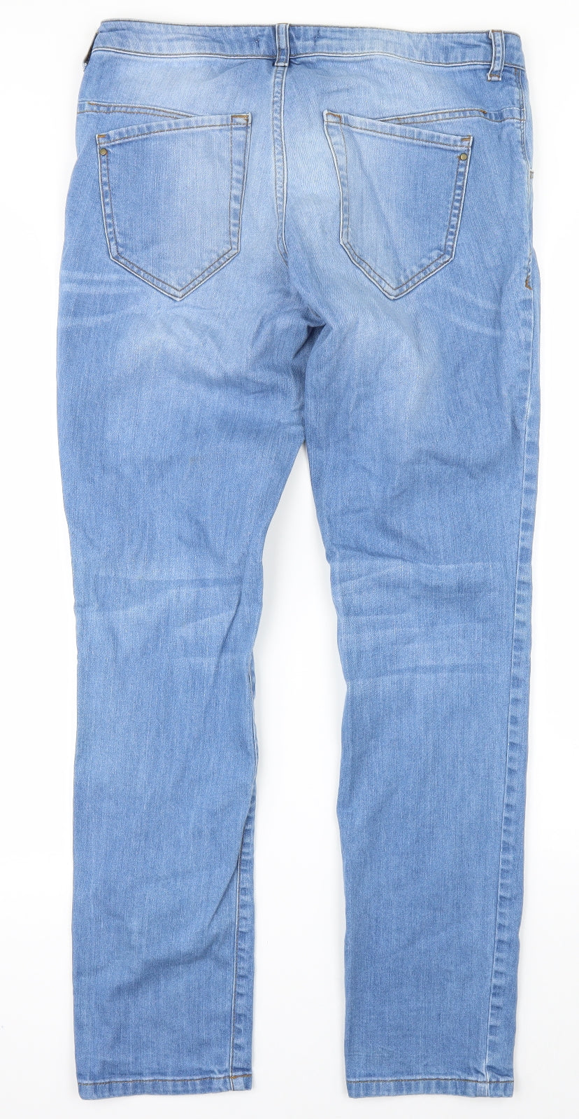 Dorothy Perkins Womens Blue  Denim Straight Jeans Size 12 L30 in
