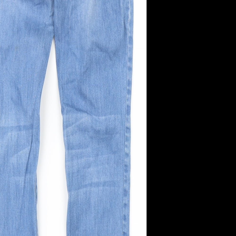 Dorothy Perkins Womens Blue  Denim Straight Jeans Size 12 L30 in