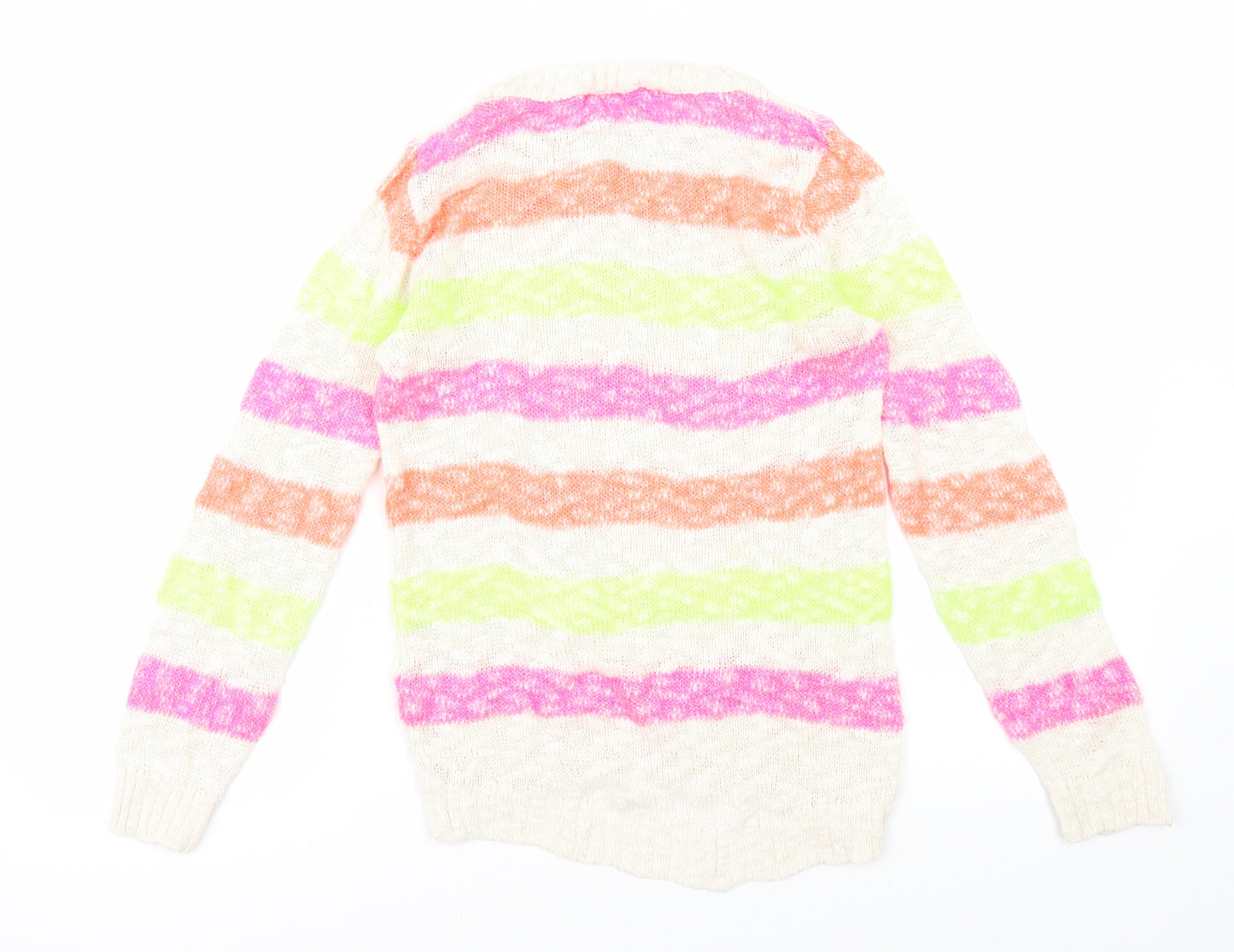 George Girls Multicoloured Striped  Pullover Jumper Size 9-10 Years
