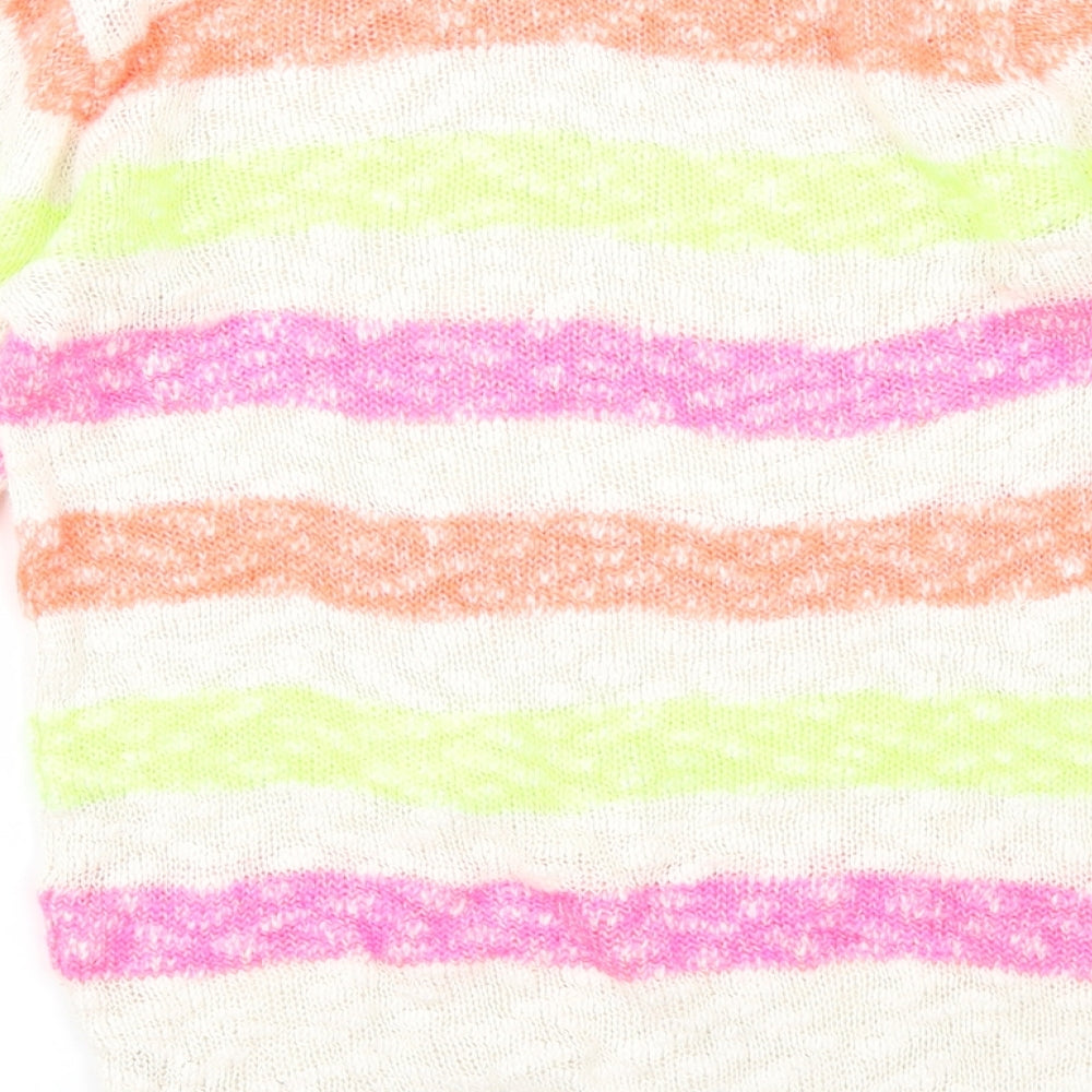 George Girls Multicoloured Striped  Pullover Jumper Size 9-10 Years
