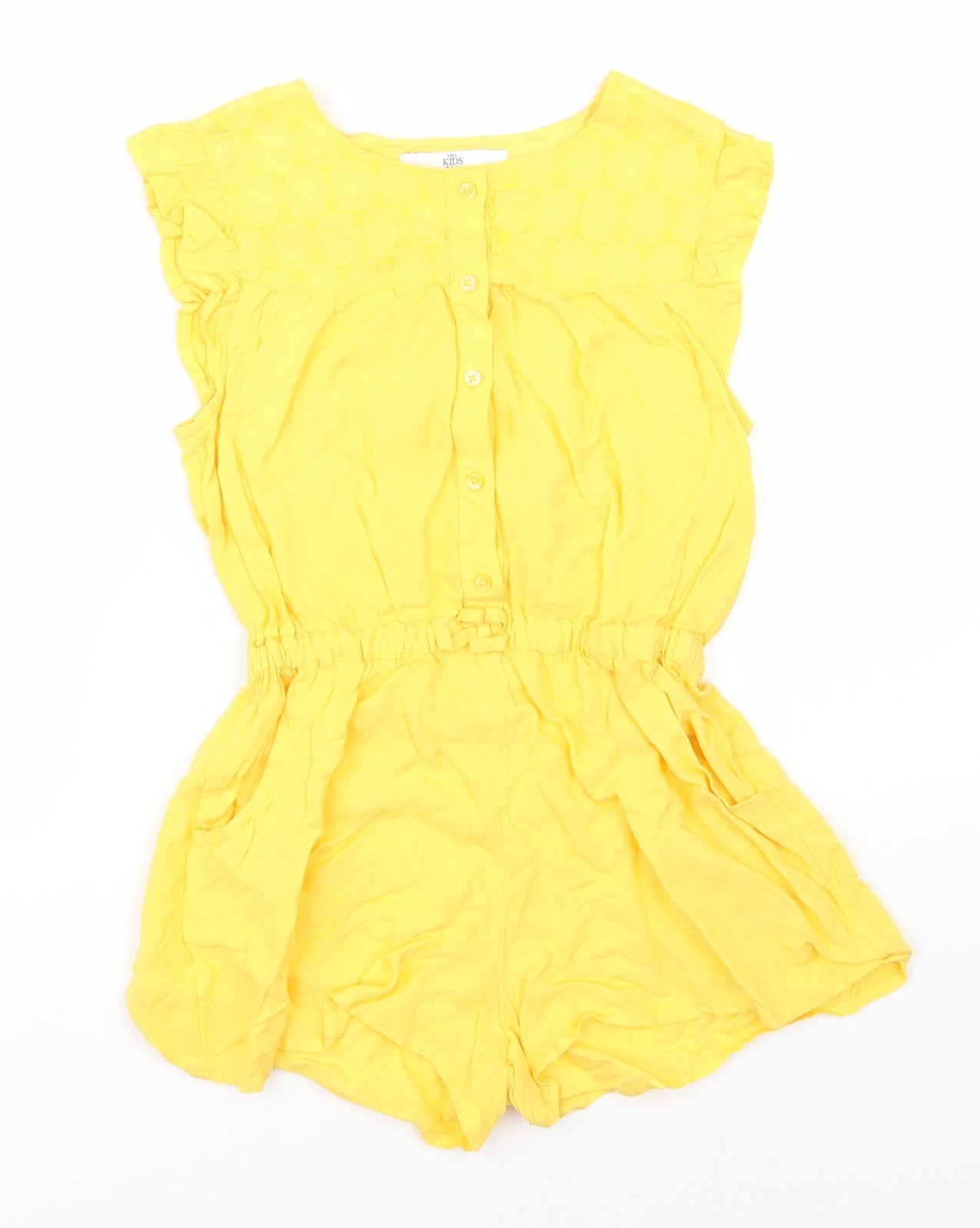 Marks & Spencer Girls Yellow   Playsuit One-Piece Size 6-7 Years