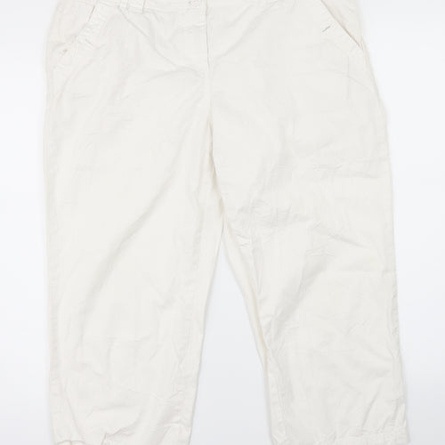 Debenhams Womens White   Trousers  Size 12 L22 in