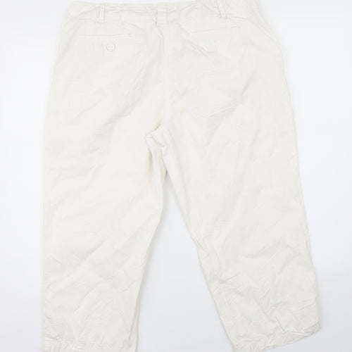 Debenhams Womens White   Trousers  Size 12 L22 in