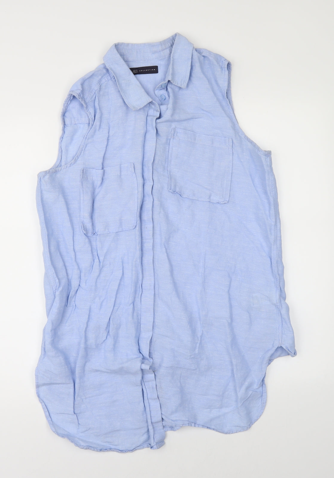 Marks & Spencer Womens Blue   Basic Blouse Size 14