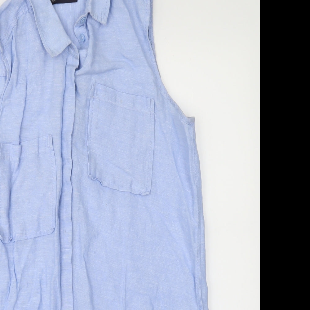 Marks & Spencer Womens Blue   Basic Blouse Size 14