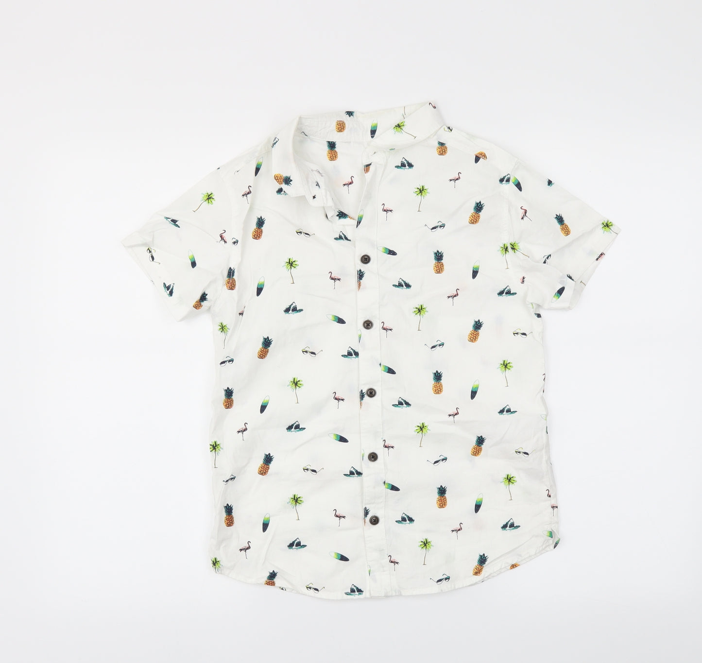 Outlaw Boys White   Basic Button-Up Size 10-11 Years