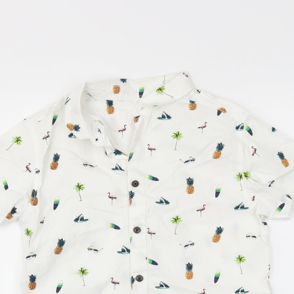 Outlaw Boys White   Basic Button-Up Size 10-11 Years