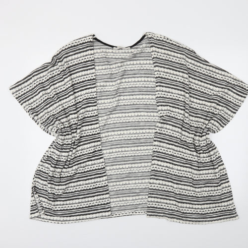 George Womens White Striped  Wrap Jumper One Size