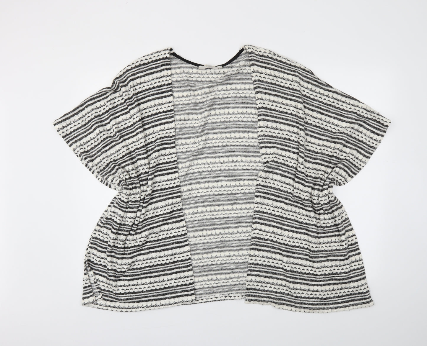 George Womens White Striped  Wrap Jumper One Size