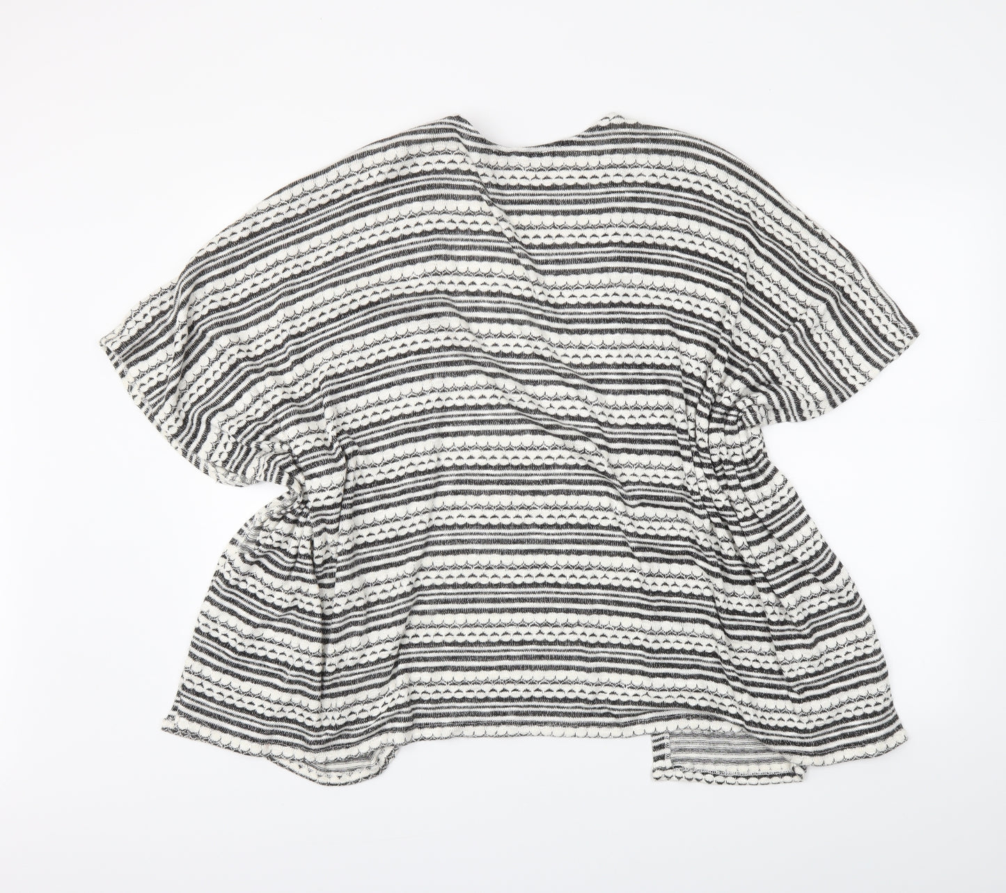 George Womens White Striped  Wrap Jumper One Size