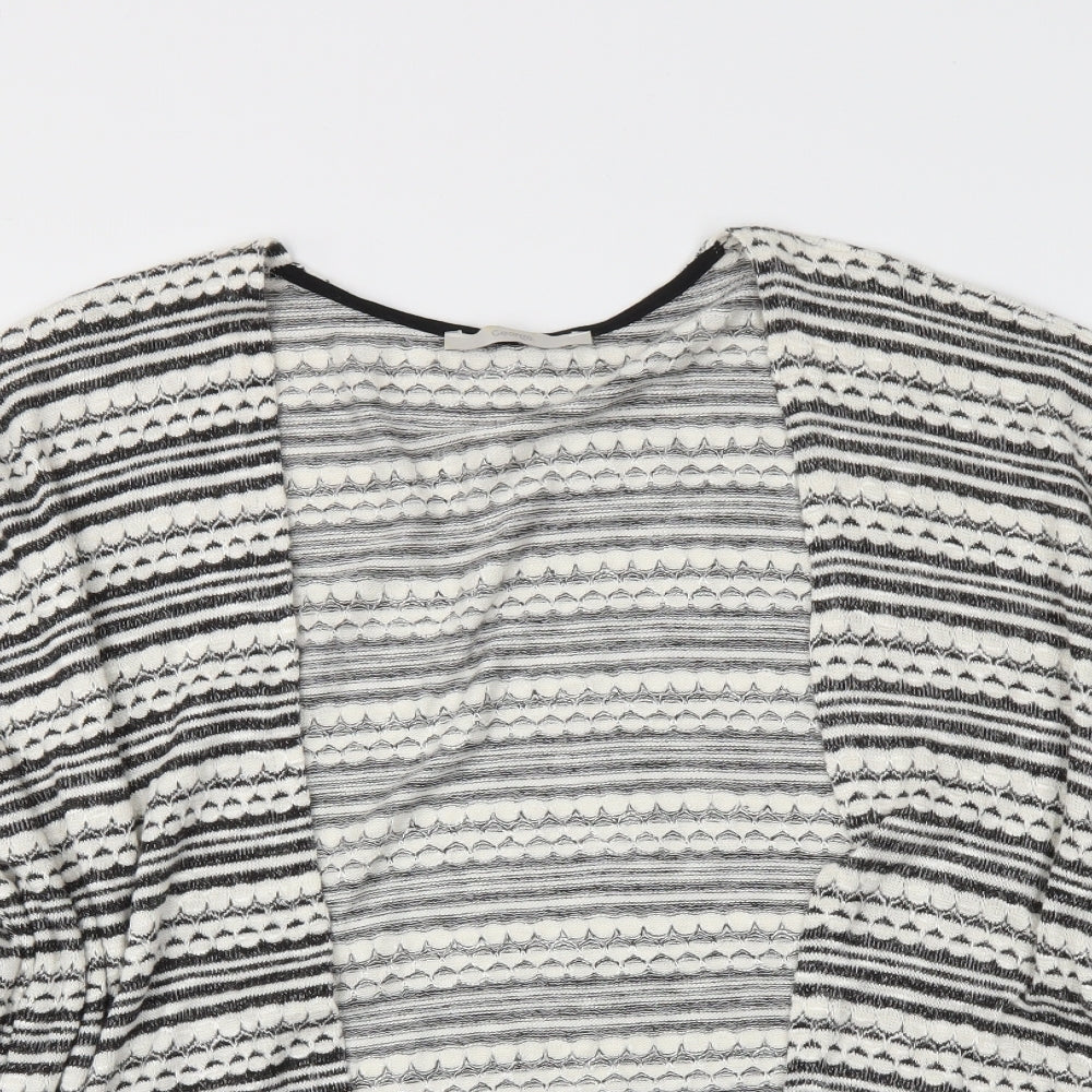 George Womens White Striped  Wrap Jumper One Size
