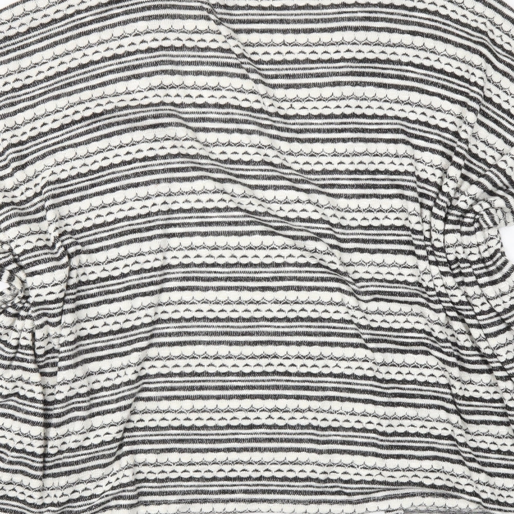George Womens White Striped  Wrap Jumper One Size
