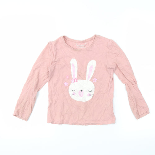 Primark Girls Pink   Basic T-Shirt Size 6-7 Years